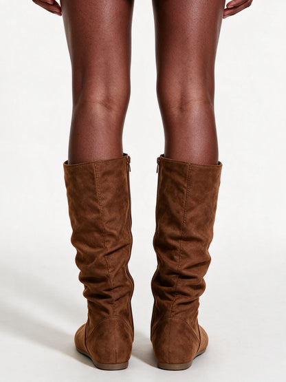 Margit - Women's Flat Side Zip Slouch Boots - view 5