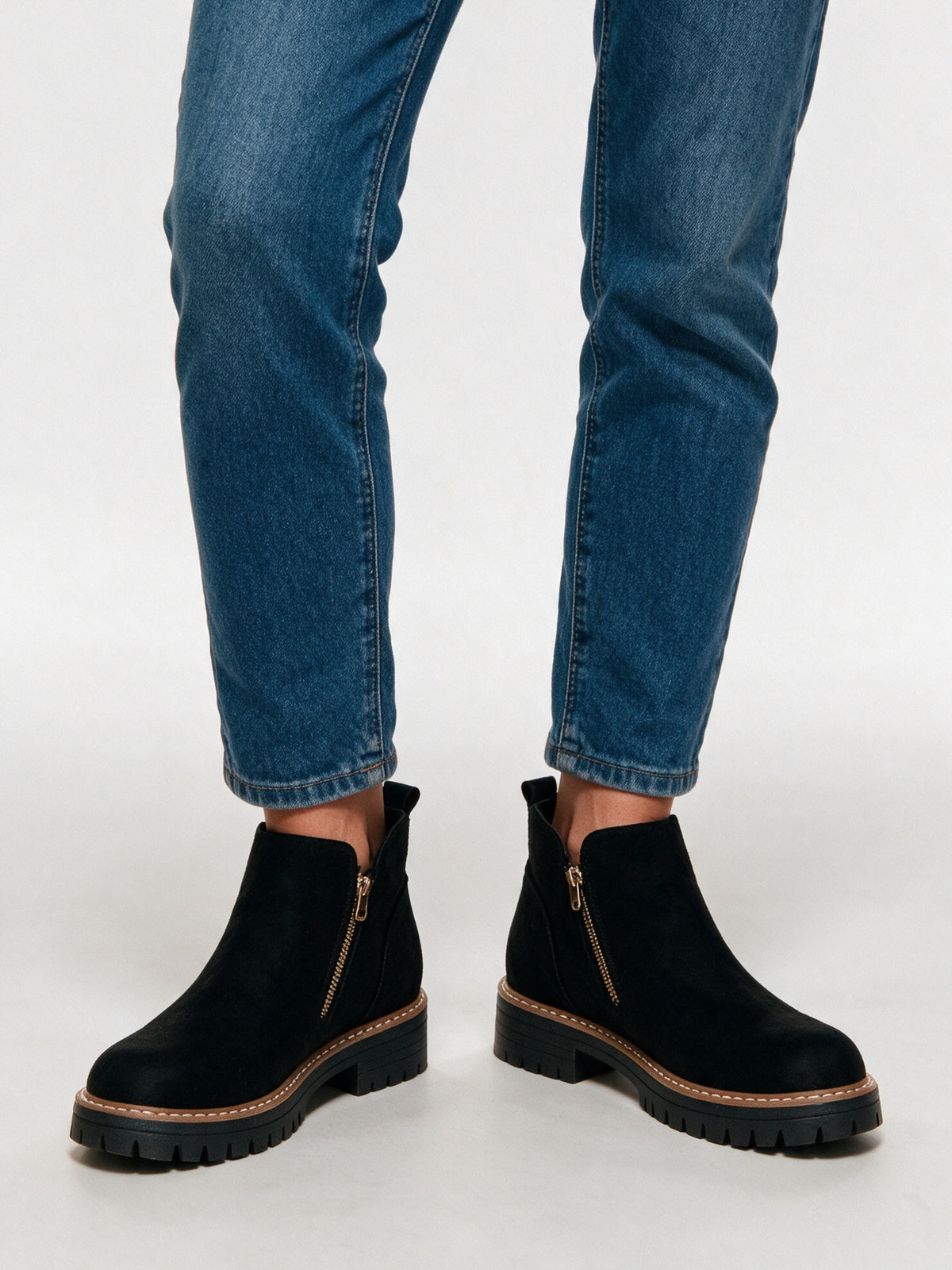 Marit - Women's Lug Sole Side Zip Ankle Boots - view 1