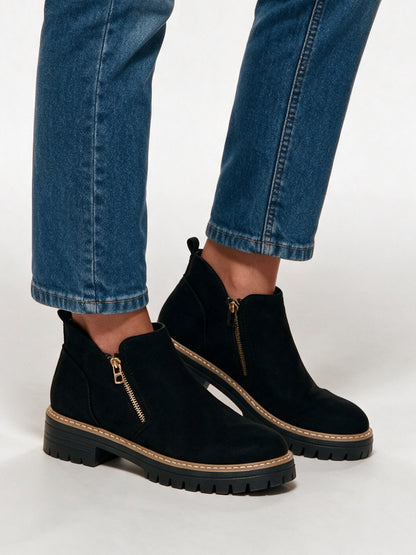Marit - Women's Lug Sole Side Zip Ankle Boots - view 2