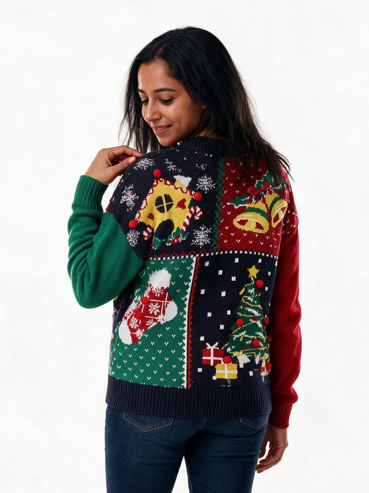 Marte - Women's Patchwork Party Sweater - view 5