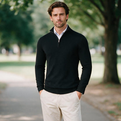 Mason - Elegant Men's Half-Zip Sweater