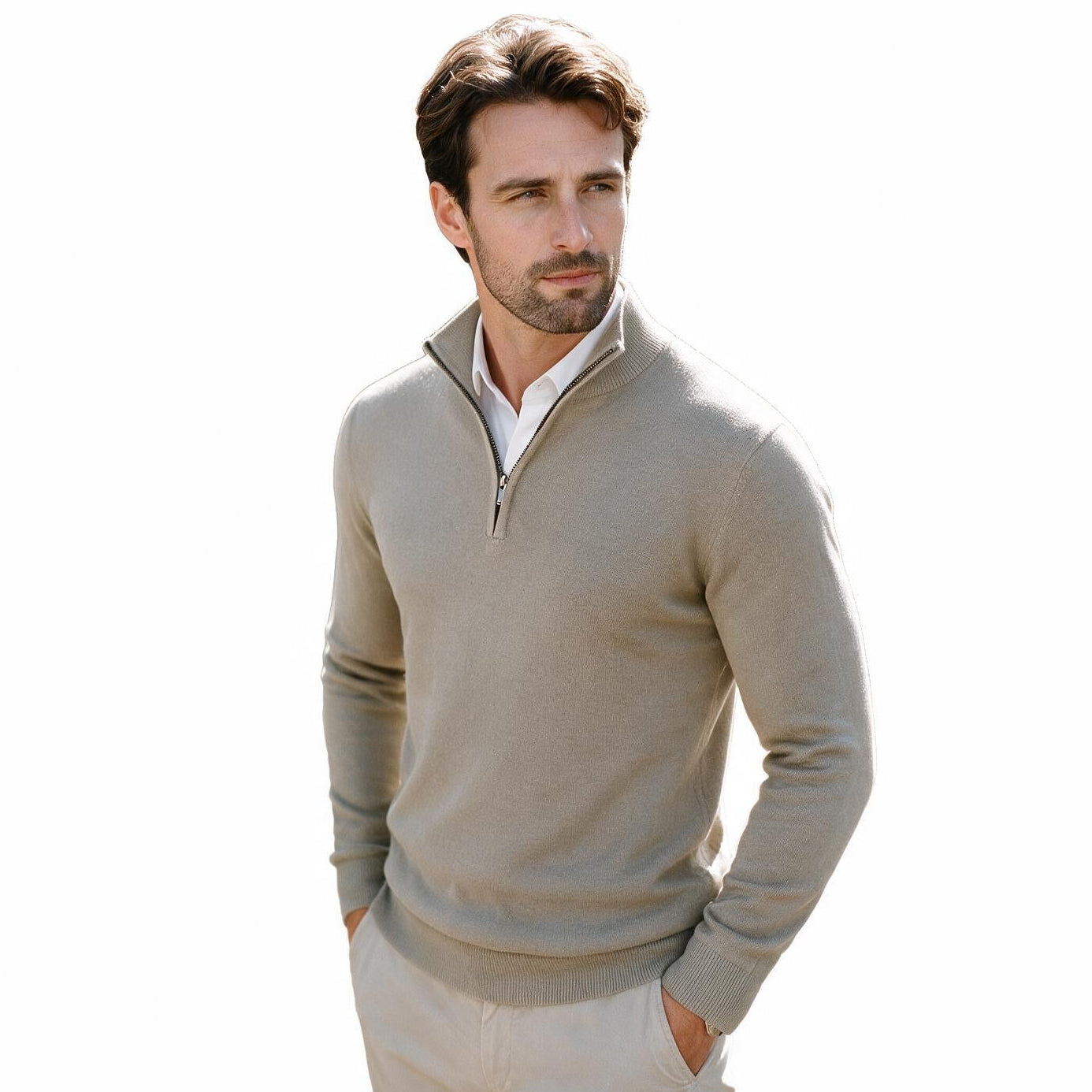 Mason - Elegant Men's Half-Zip Sweater