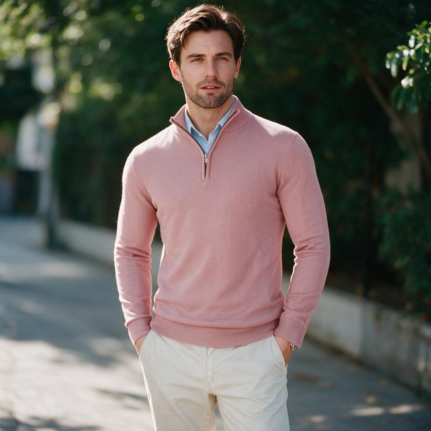 Mason - Elegant Men's Half-Zip Sweater
