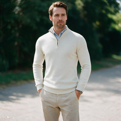 Mason - Elegant Men's Half-Zip Sweater