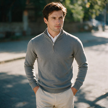 Mason - Elegant Men's Half-Zip Sweater