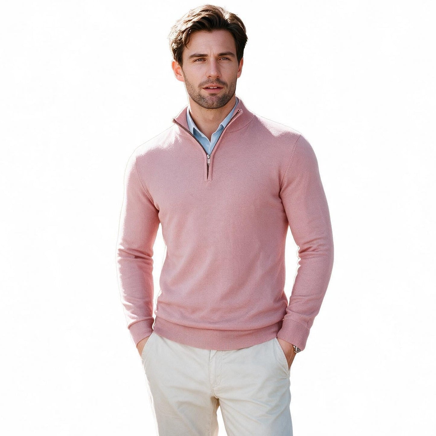 Mason - Elegant Men's Half-Zip Sweater