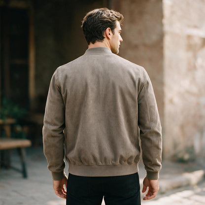 Mateo - Lightweight Suede Men's Bomber Jacket