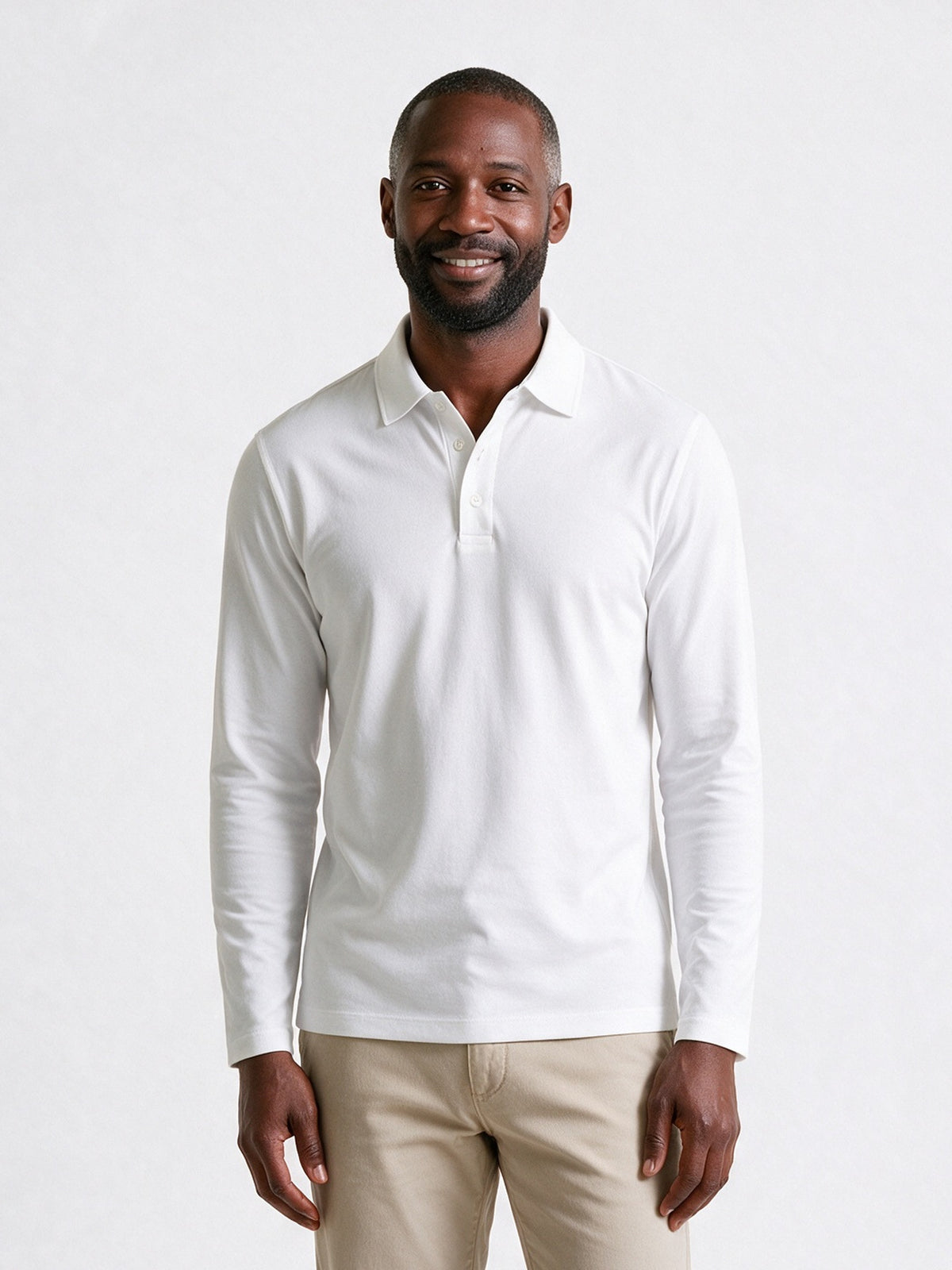 Matteo - Men's Slim Fit Long Sleeve Polo Shirt - view 1