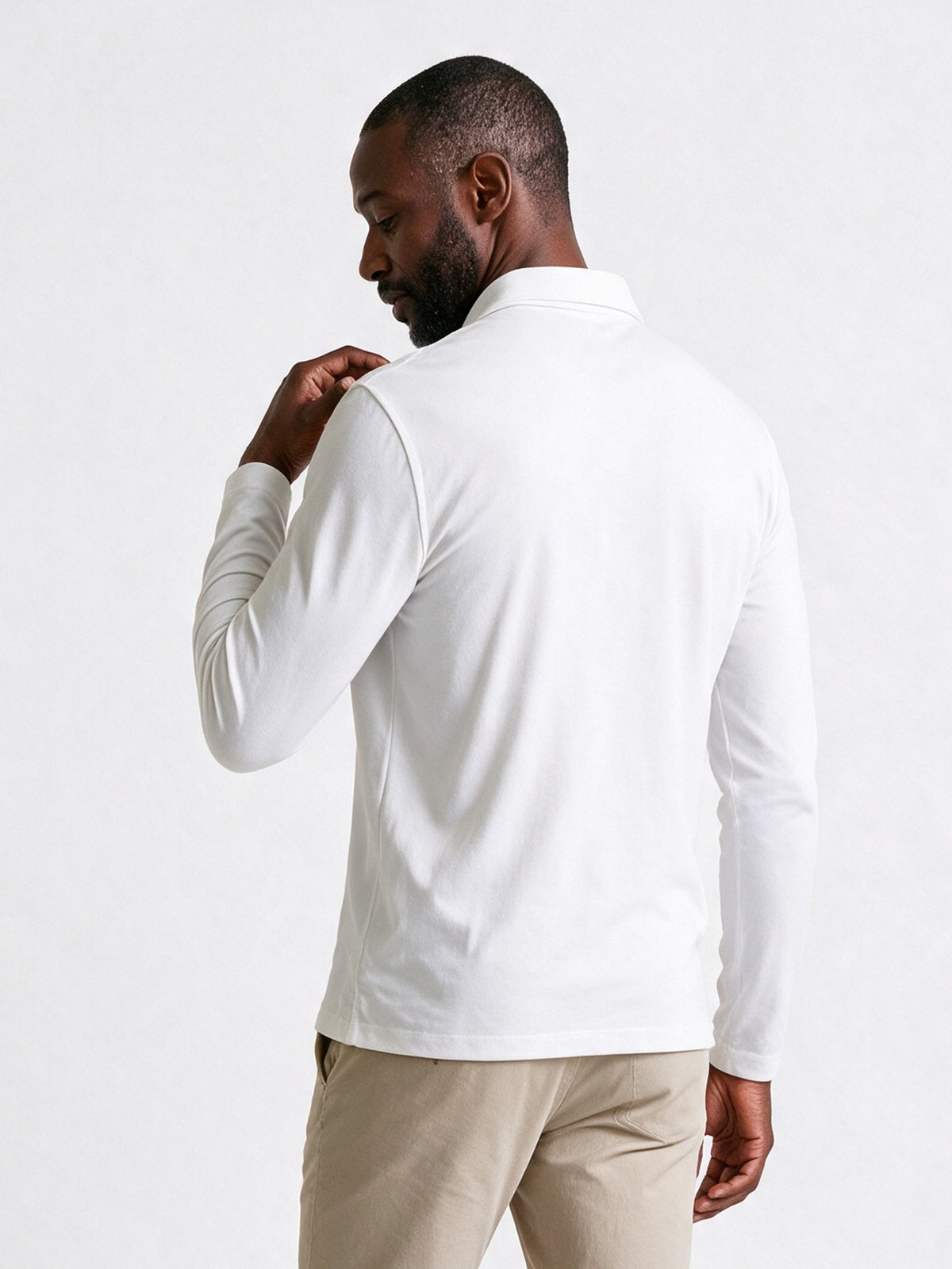 Matteo - Men's Slim Fit Long Sleeve Polo Shirt - view 5