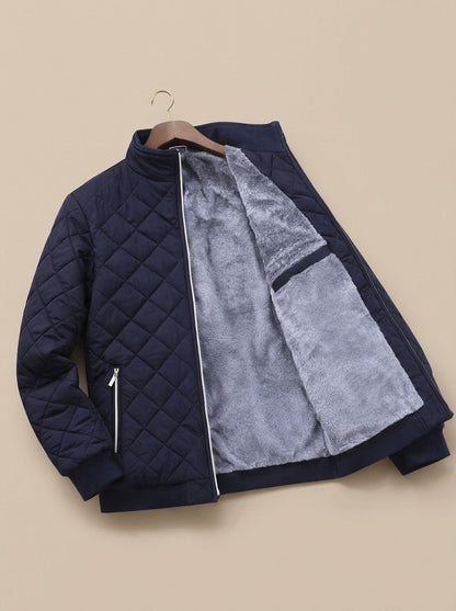 Henry - Diamond Quilted Full-Zip Jacket for Men