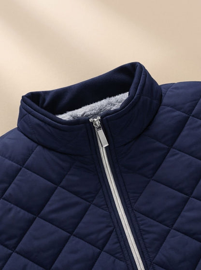 Henry - Diamond Quilted Full-Zip Jacket for Men