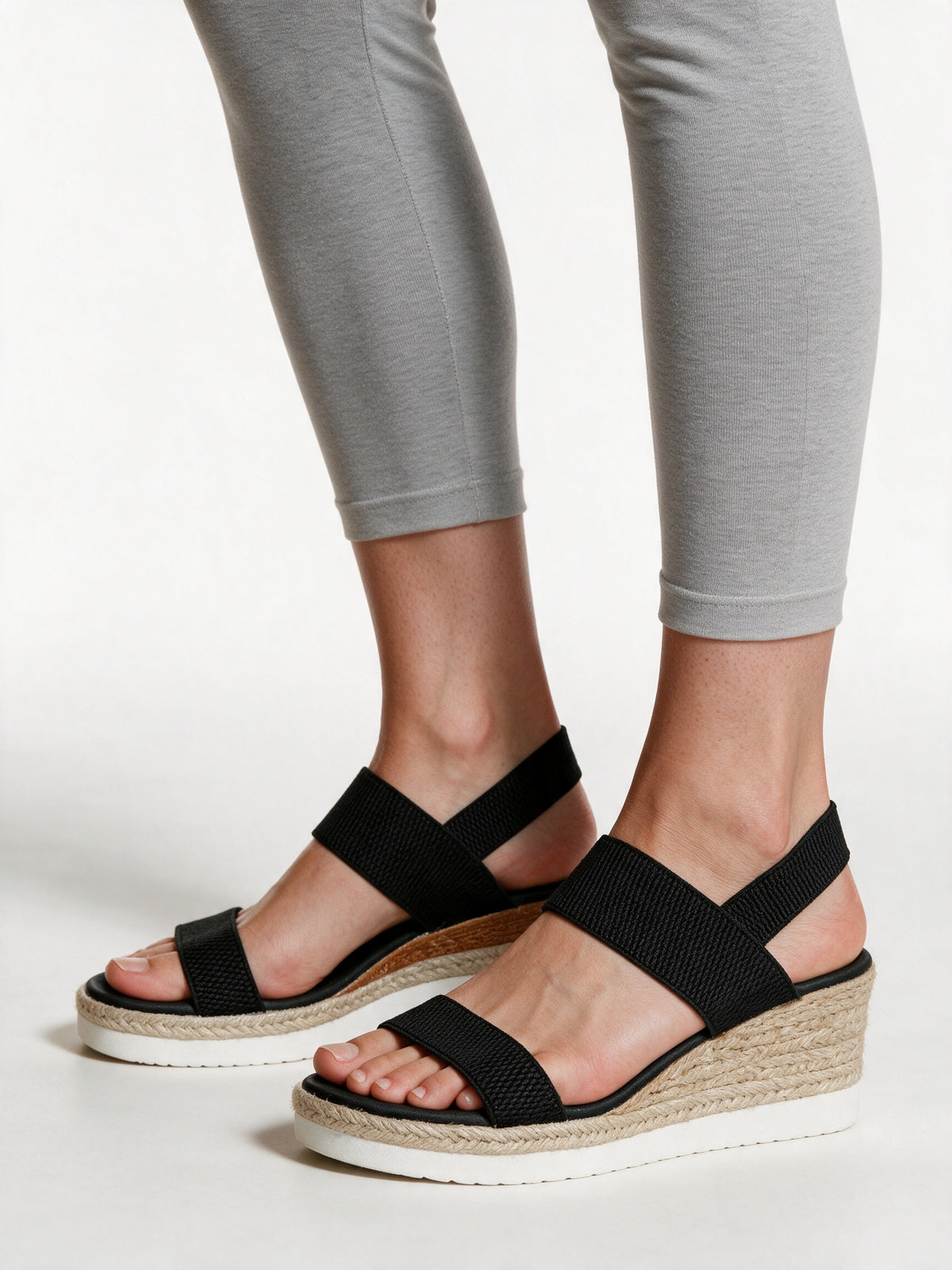 Merill - Stretch Strap Espadrille Wedge Sandals - view 3