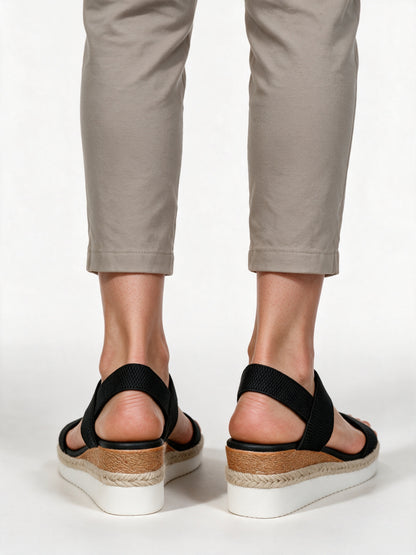 Merill - Stretch Strap Espadrille Wedge Sandals - view 5