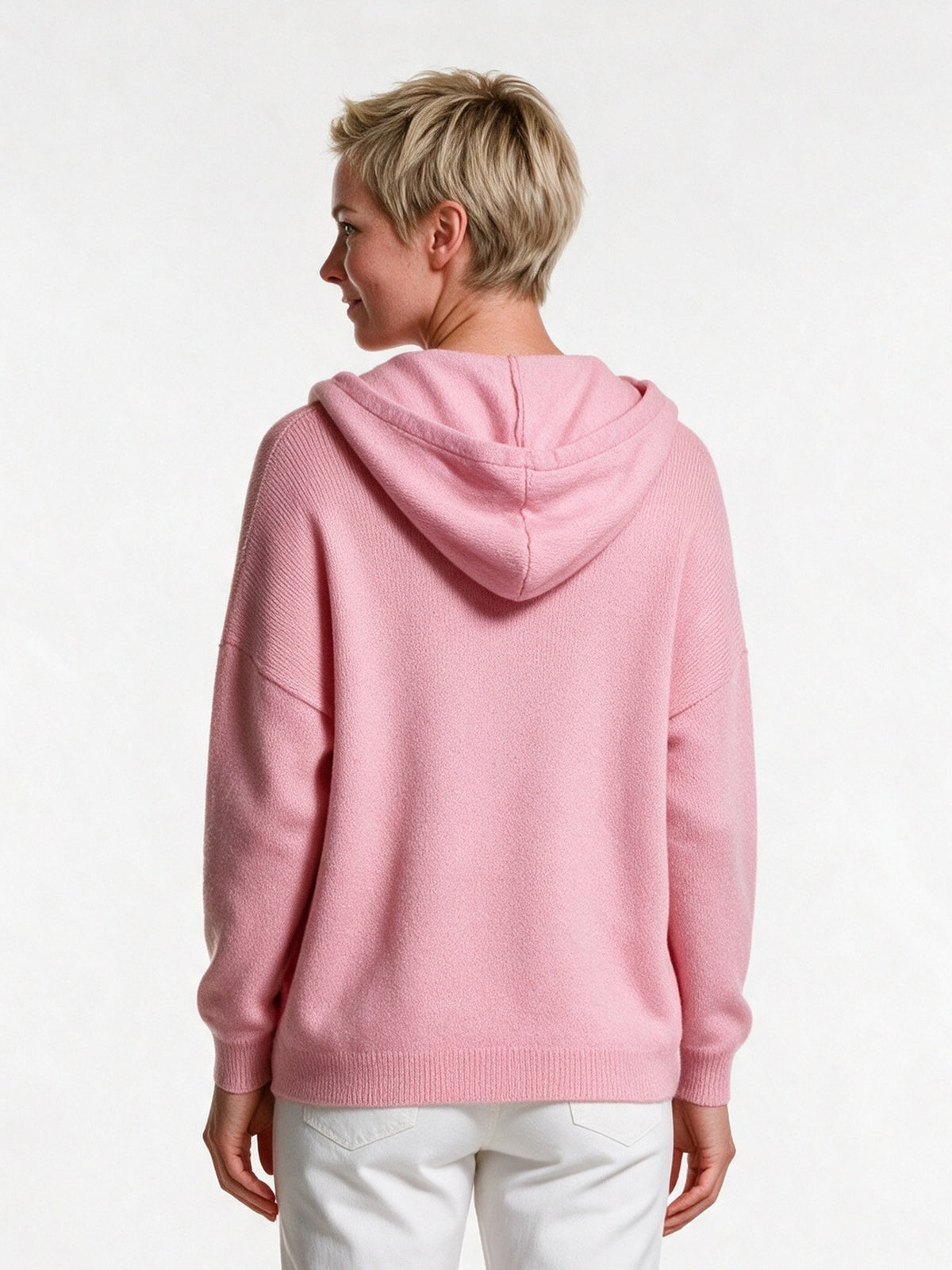 Mira - Women's Hooded Button Knit Cardigan - view 5