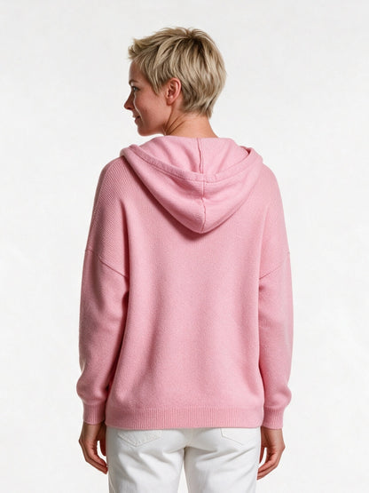 Mira - Women's Hooded Button Knit Cardigan - view 5