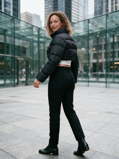 Nadia - Chic Cropped Puffer Jacket for Women - view 4