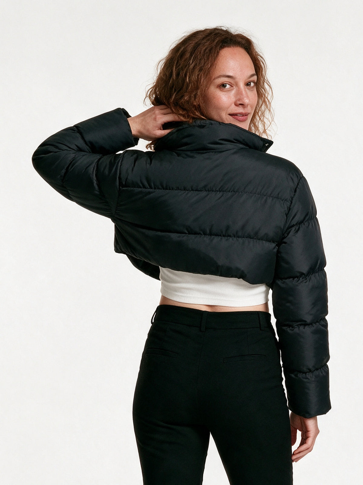 Nadia - Chic Cropped Puffer Jacket for Women - view 5
