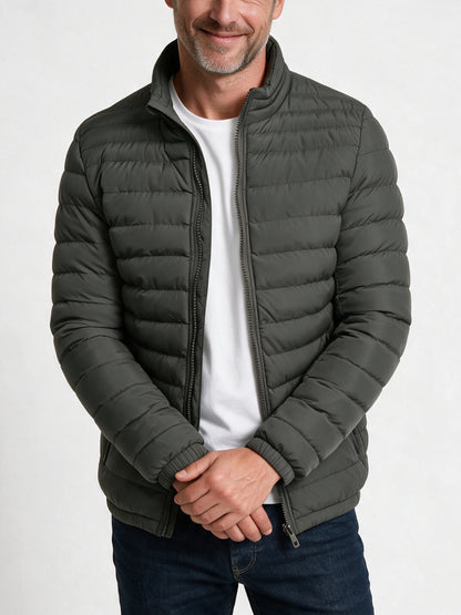 Nils - Men's Stand Collar Quilted Puffer Jacket - view 3