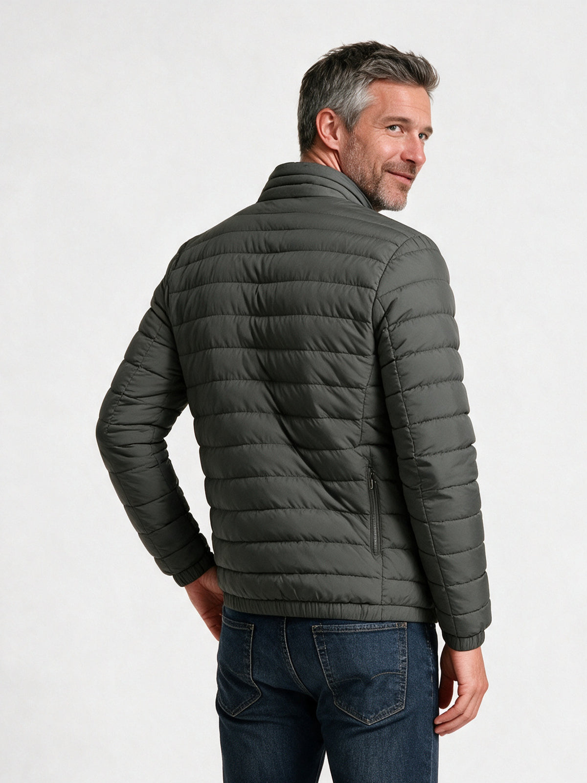Nils - Men's Stand Collar Quilted Puffer Jacket - view 5