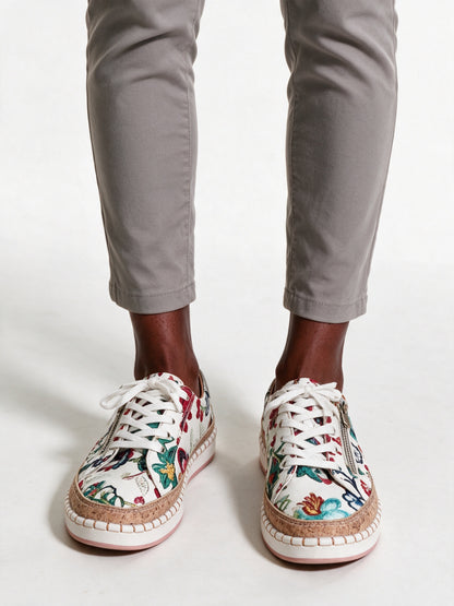 Olisette - Floral Print Side Zip Sneakers - view 3