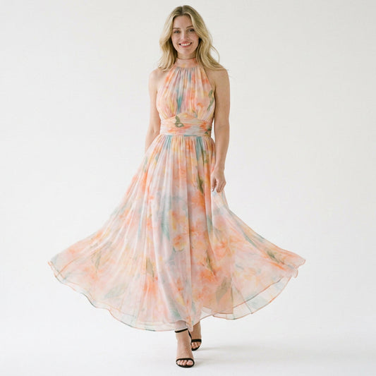 Olivia - Ethereal Floral Maxi Dress for Women