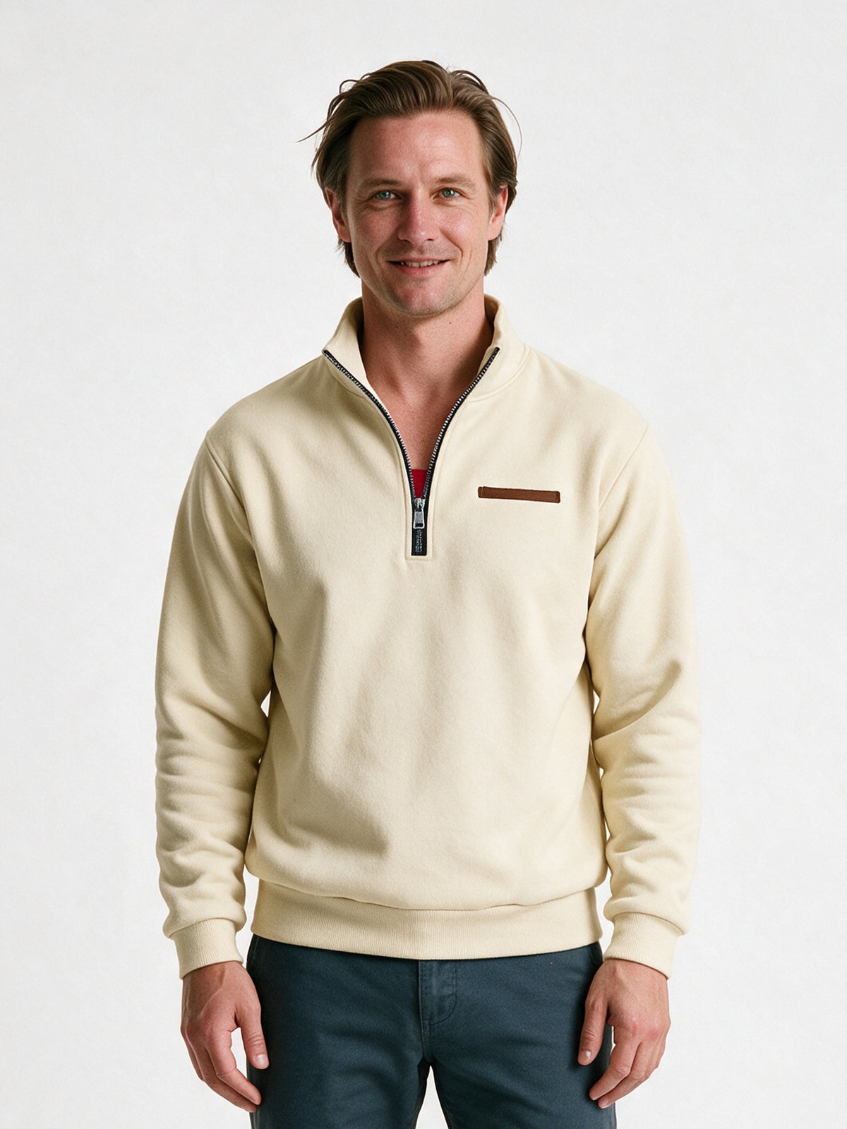Olof - Men's Quarter Zip Stand Collar Sweatshirt - view 1