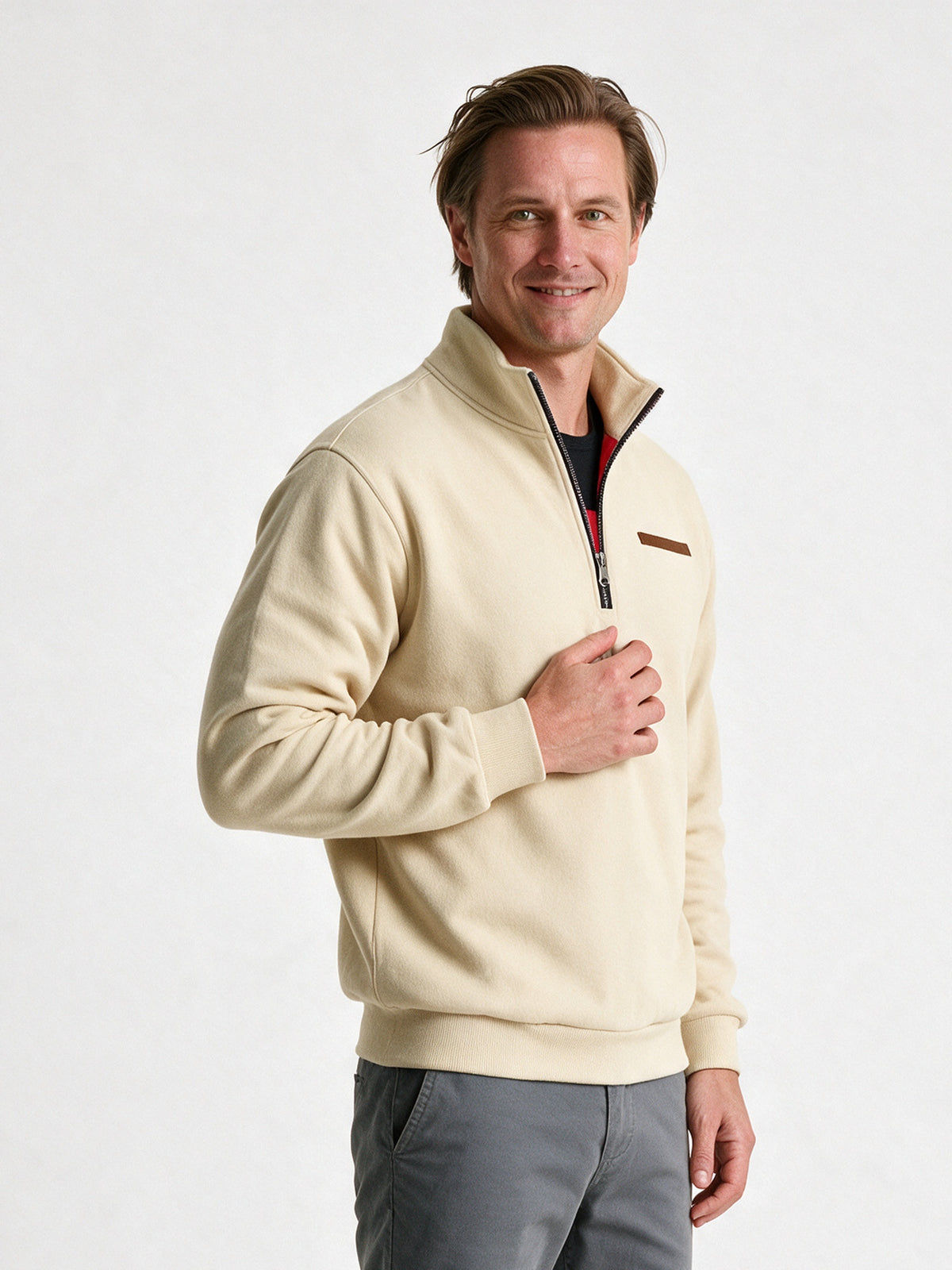 Olof - Men's Quarter Zip Stand Collar Sweatshirt - view 2