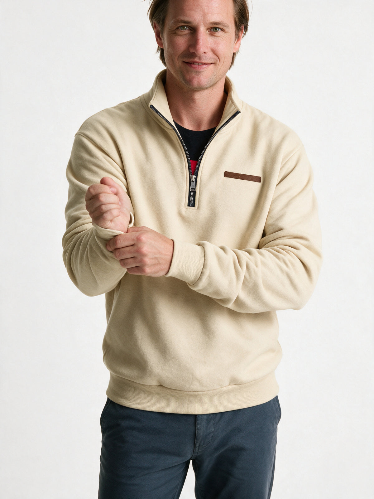 Olof - Men's Quarter Zip Stand Collar Sweatshirt - view 3
