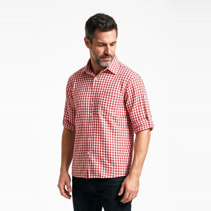Anton - Bavarian Gingham Check Trachten Shirt