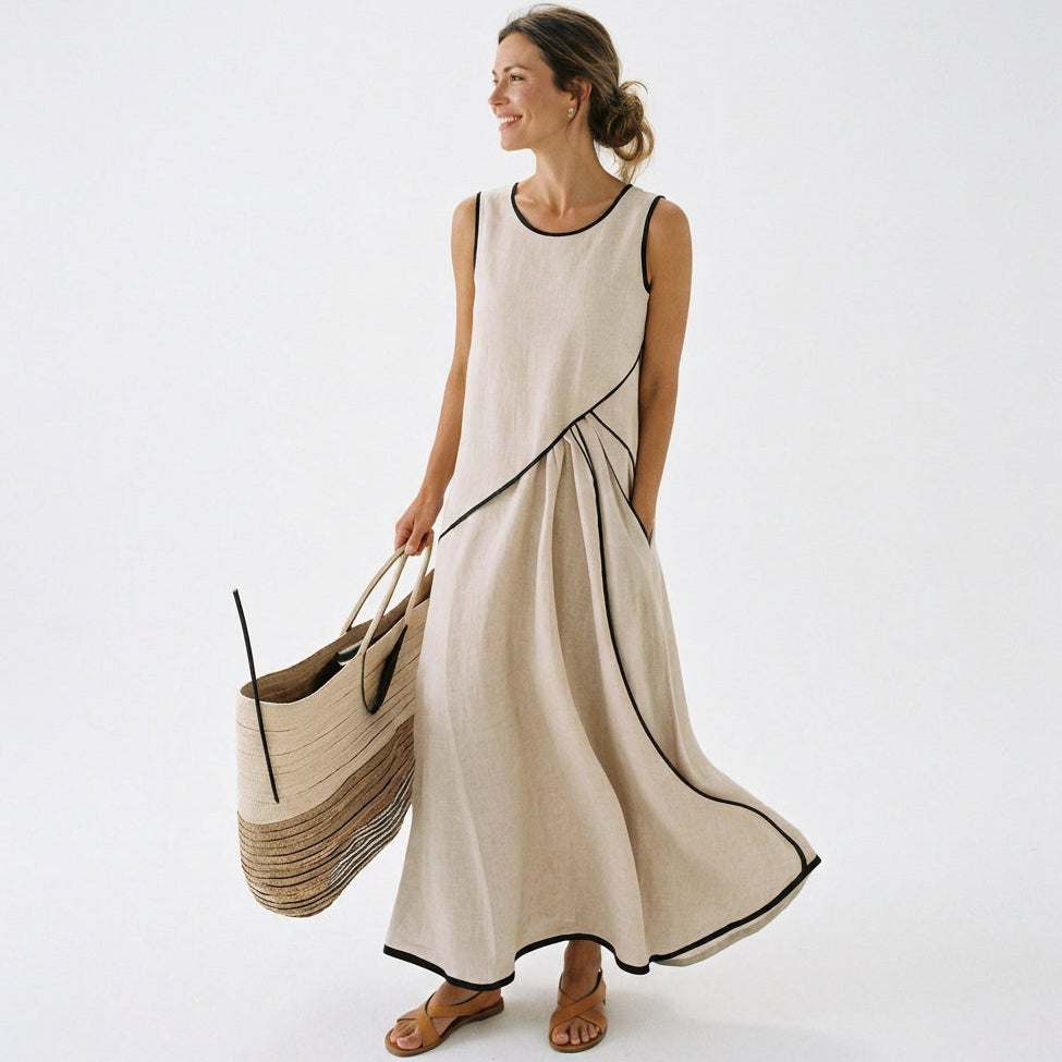 Oriane - Elegant Summer Flared Dress for Weddings