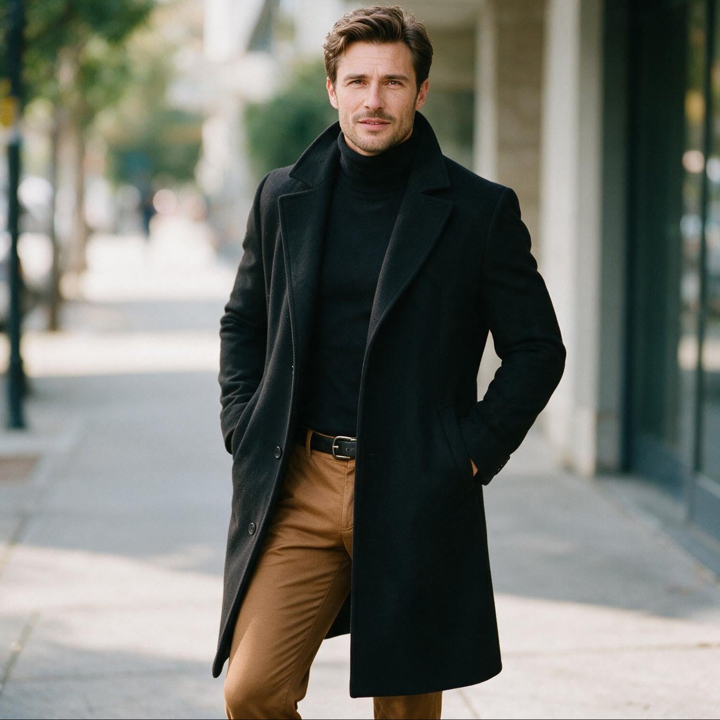 Owen - Elegant Men's Winter Overcoat for Formal Wear