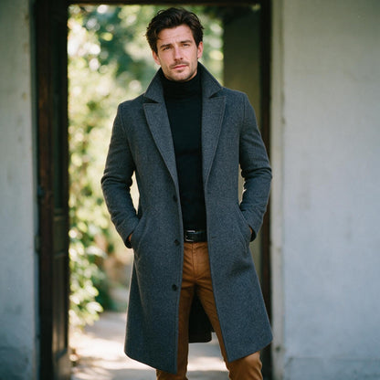 Owen - Elegant Men's Winter Overcoat for Formal Wear