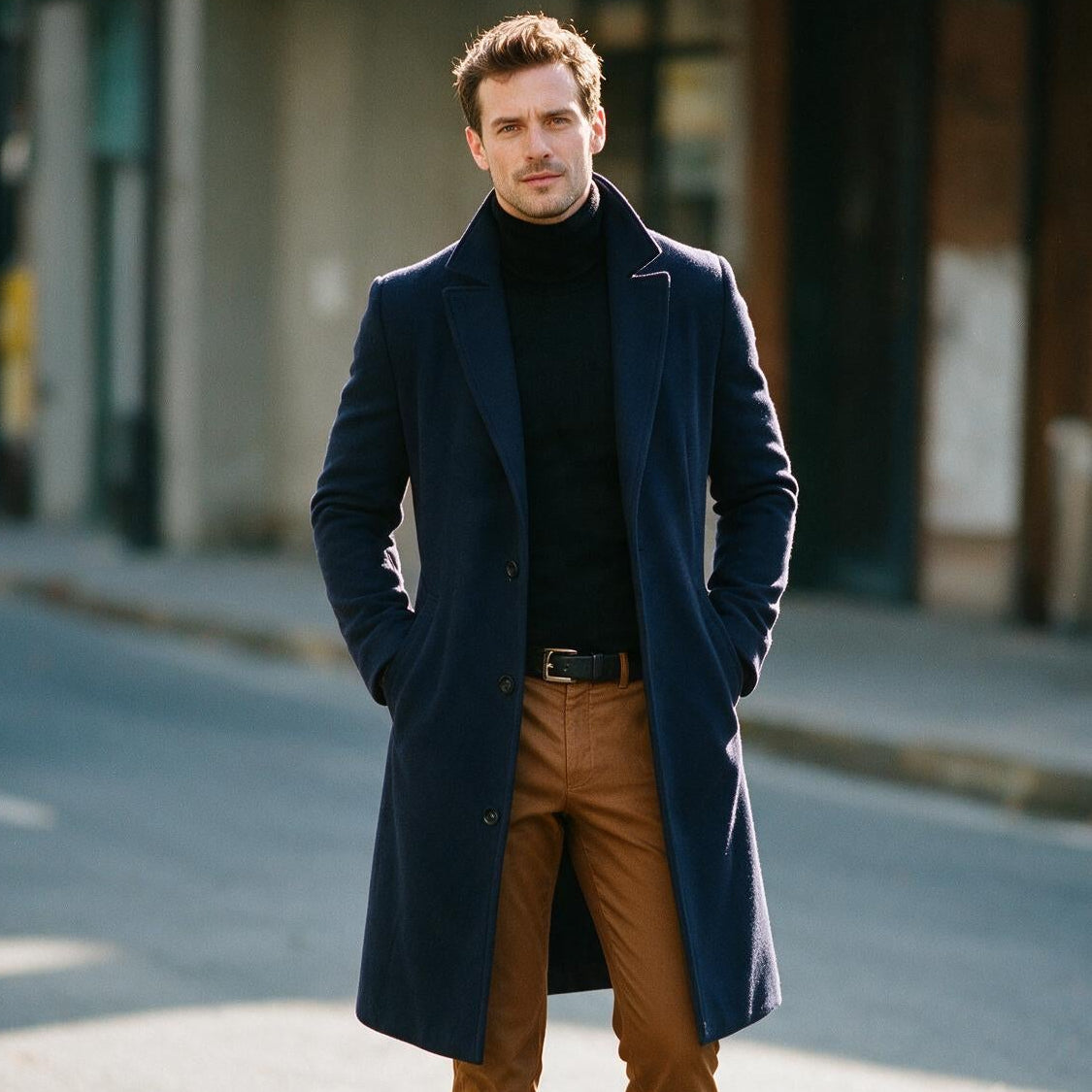 Owen - Elegant Men's Winter Overcoat for Formal Wear