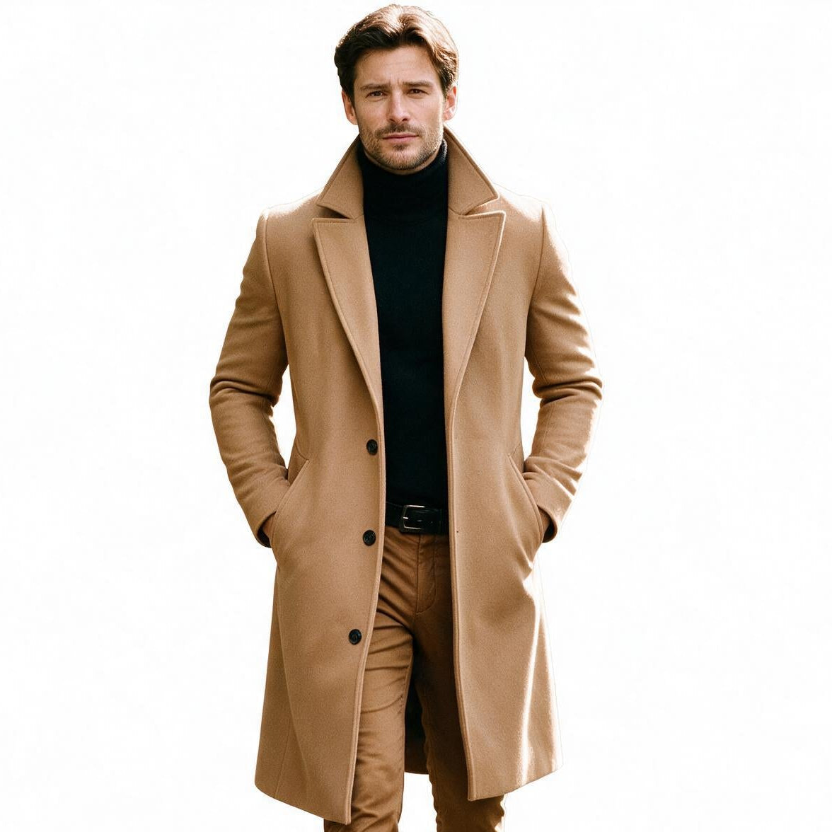 Owen - Elegant Men's Winter Overcoat for Formal Wear