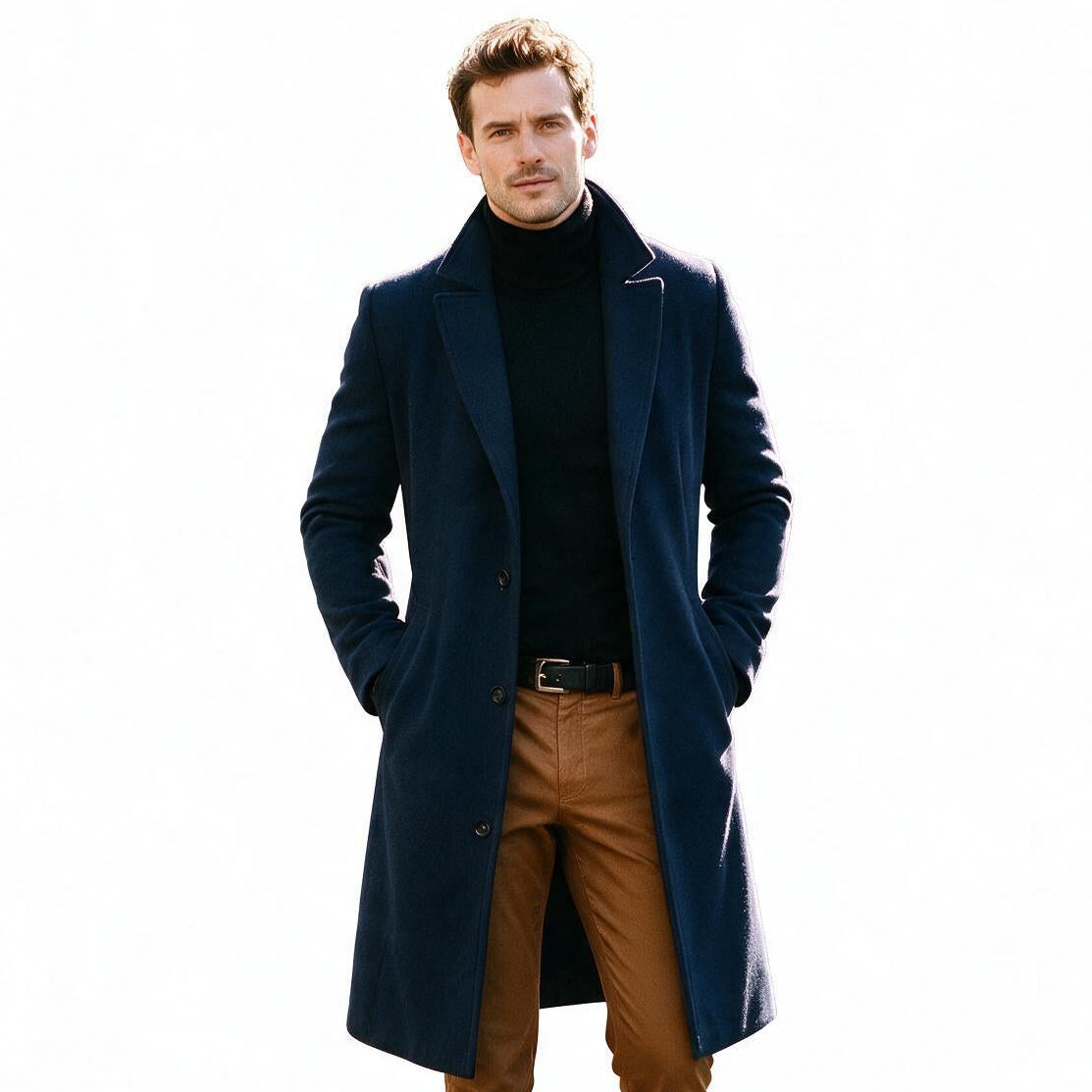 Owen - Elegant Men's Winter Overcoat for Formal Wear