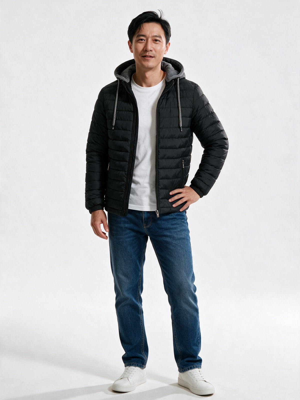Owen - Men's Lightweight Quilted Hooded Puffer Jacket - view 1