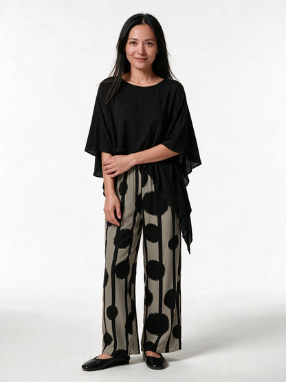 Perpetua - Women's Cape Top and Wide Leg Trouser Set - view 1