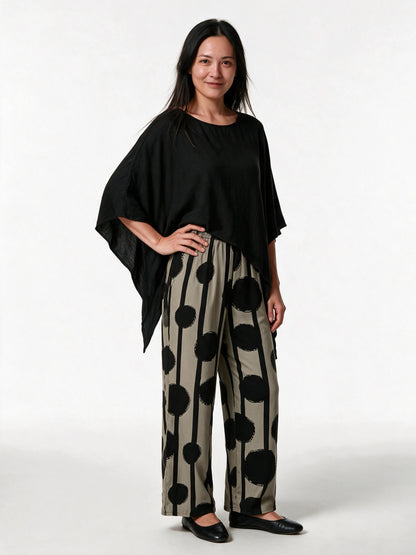 Perpetua - Women's Cape Top and Wide Leg Trouser Set - view 2