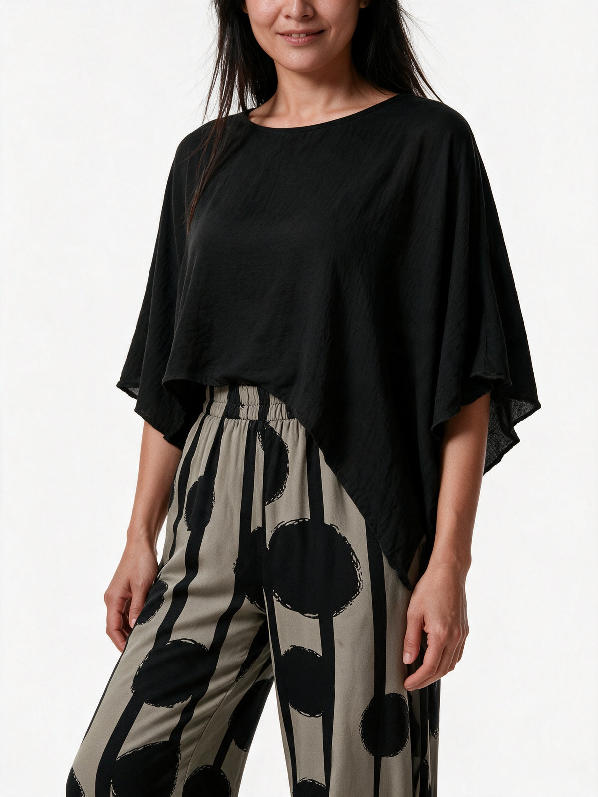 Perpetua - Women's Cape Top and Wide Leg Trouser Set - view 3