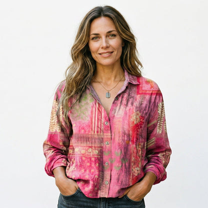 Sophia - Vintage Floral Womens Shirt