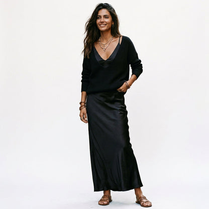 Rafaella - Elegant Satin Midi Formal Dress Set