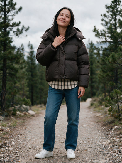 Raissa - Women's Hooded Snap Front Puffer Jacket - view 4