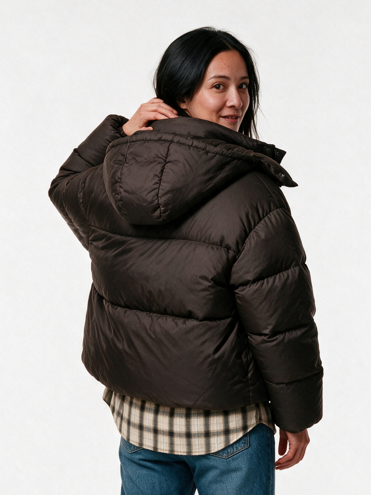 Raissa - Women's Hooded Snap Front Puffer Jacket - view 5