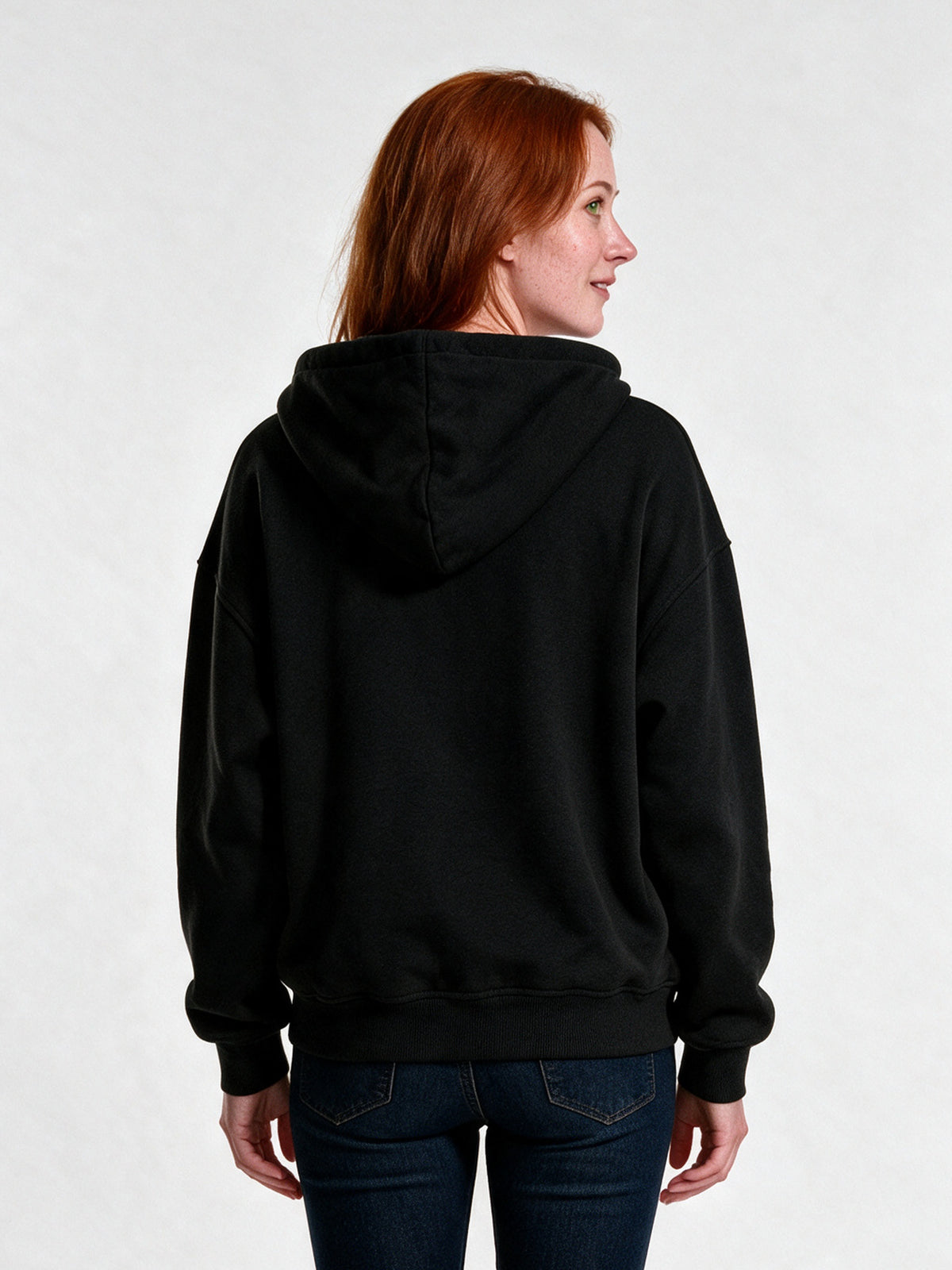 Rakel - Women's Oversized Half Zip Hoodie with Pocket - view 5