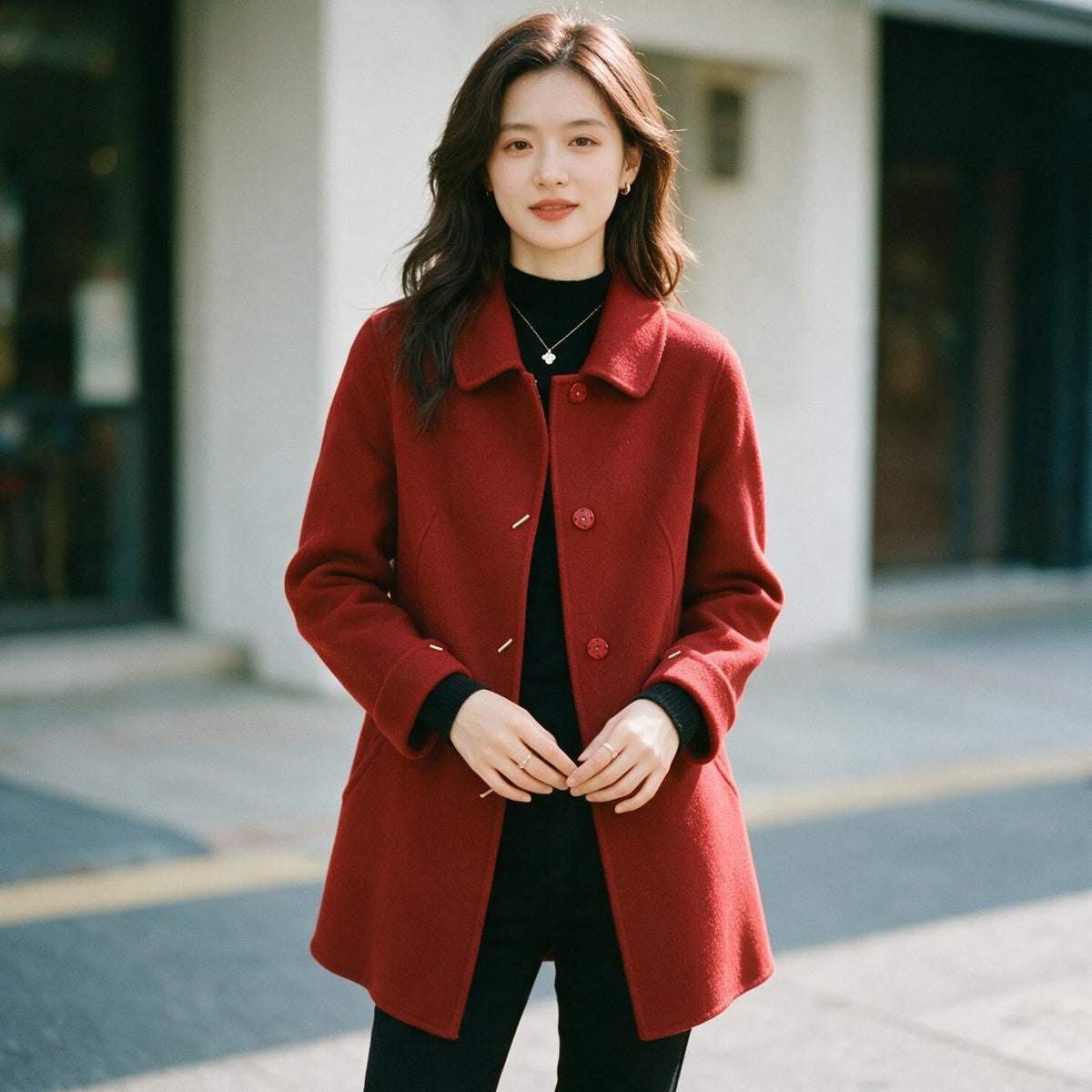 Reese - Elegant Woolen Winter Coat for Women