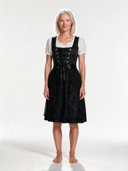 The same brocade dirndl set in black