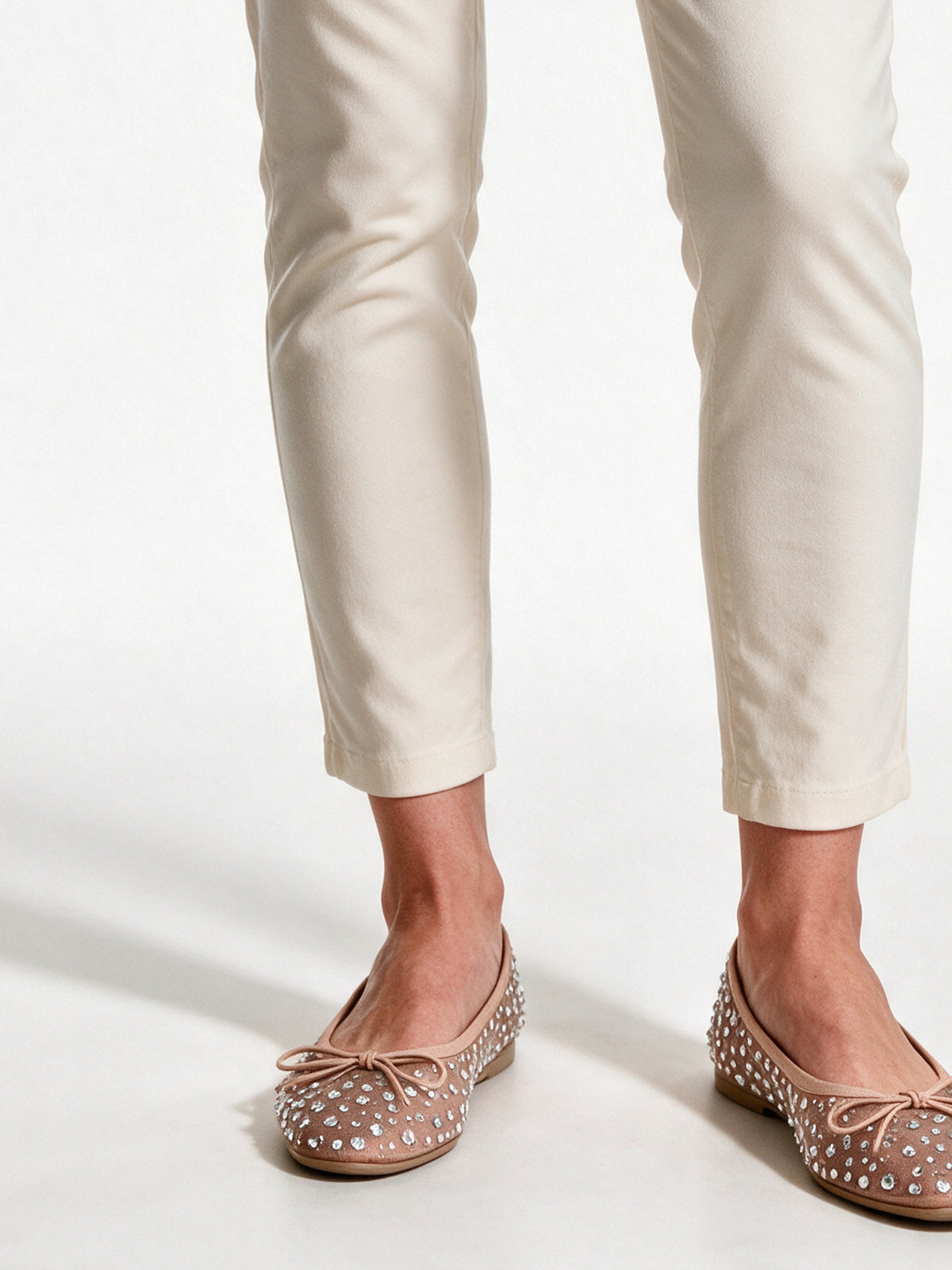 Rhinestone Embellished Ballet Flats for Women - view 1