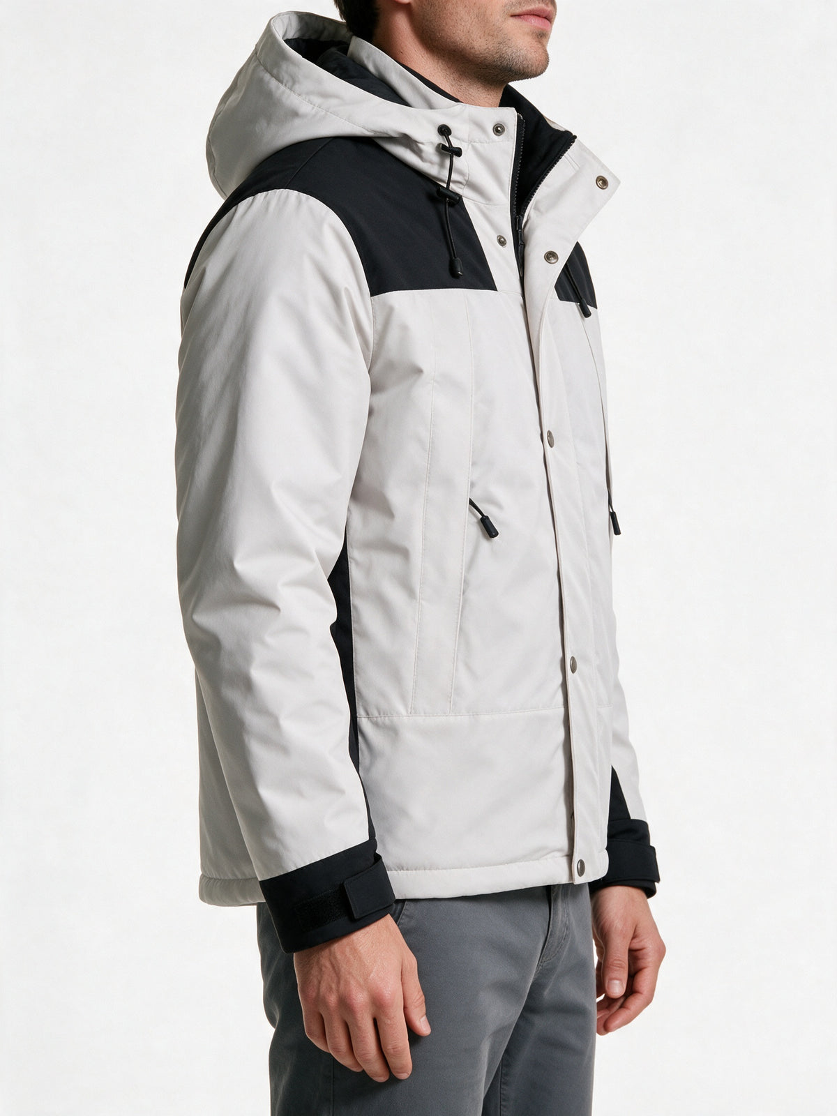 Robin - Unisex Two-Tone Hooded Padded Jacket - view 3