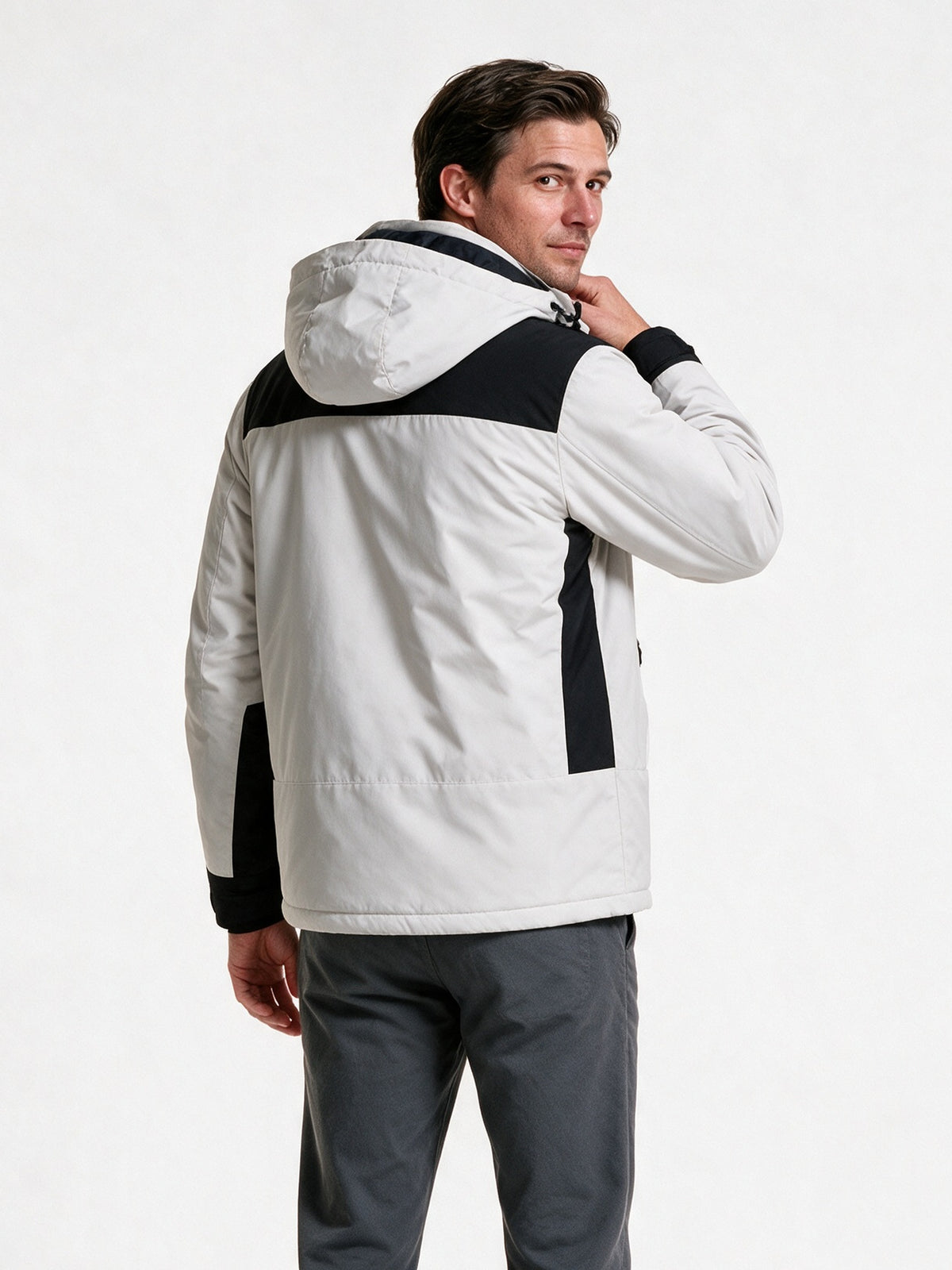 Robin - Unisex Two-Tone Hooded Padded Jacket - view 5