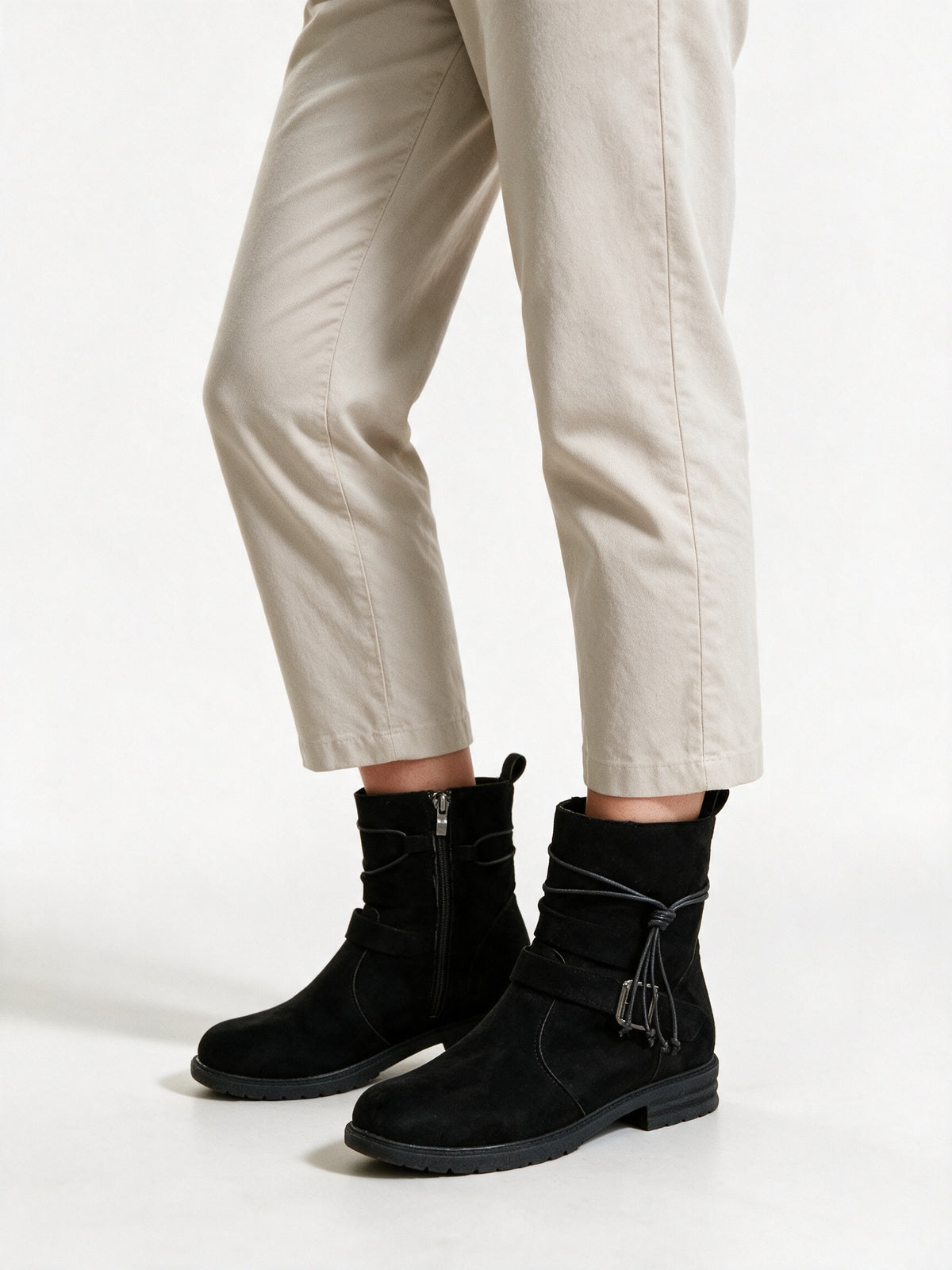 Romilly - Women's Wrap Strap Buckle Ankle Boots - view 2